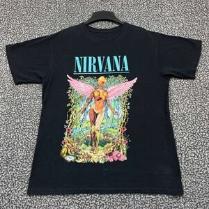 Nirvana in Utero Shirt Men Large Black Short Sleeve Crew Neck L